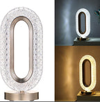 LED Crystal Table Lamp – Touch Control, 3 Color Temperatures