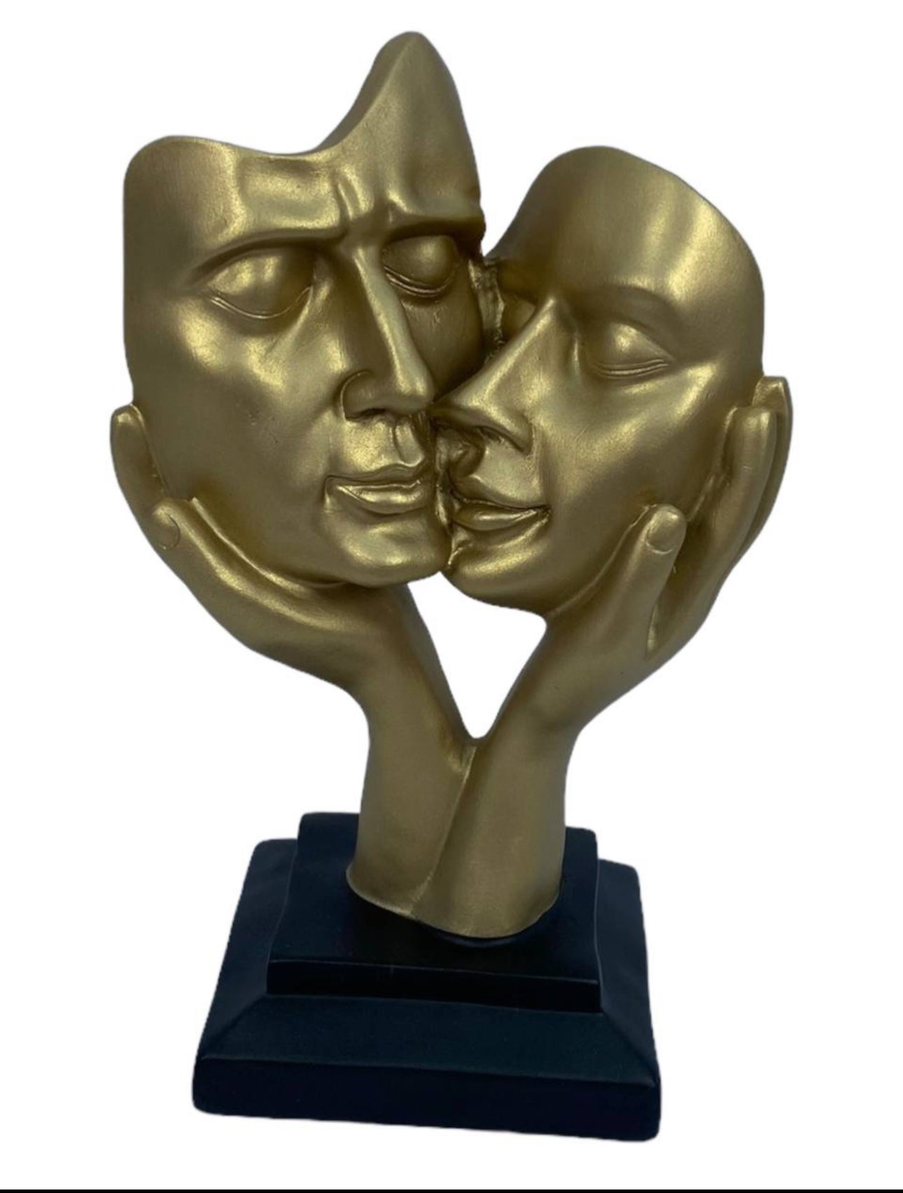 Golden Abstract Couple Sculpture