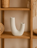 Minimalist Double-Neck Sculptural Vase