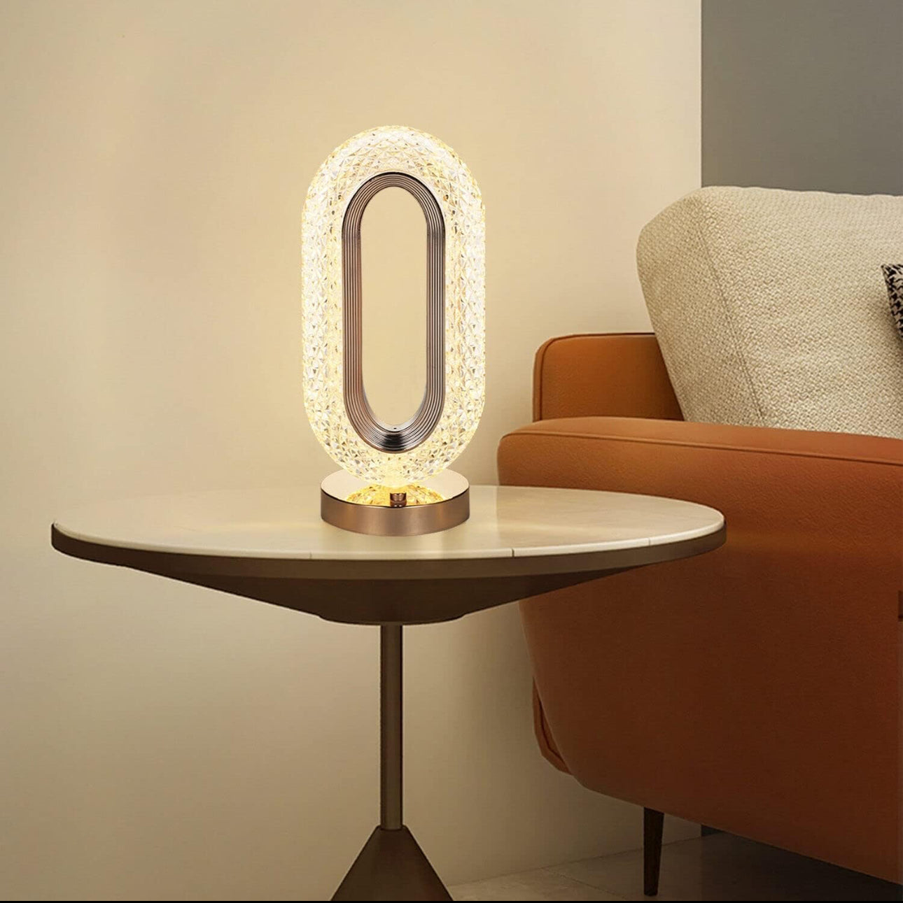 LED Crystal Table Lamp – Touch Control, 3 Color Temperatures