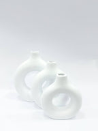 Serene Halo Sculptural Vase Collection (3 pcs set )