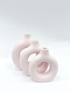 Serene Halo Sculptural Vase Collection (3 pcs set )