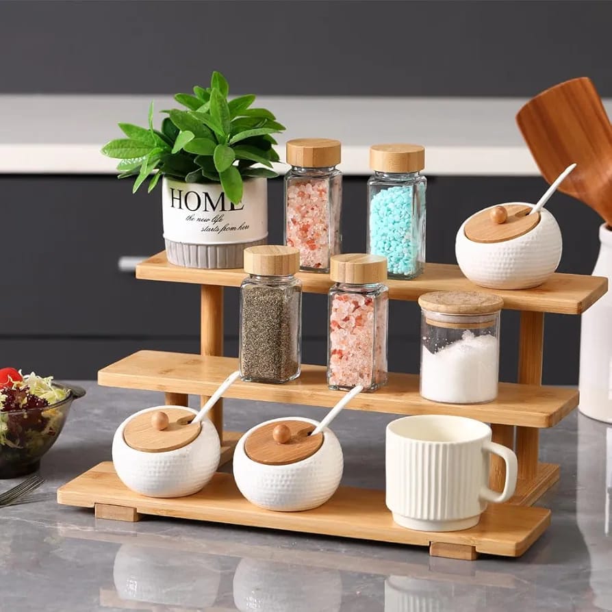 Modern Bamboo Rack Organizer 