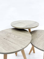 Modern Wood-Effect Nesting Tables Set