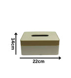 Elegant Two-Tone Leather Tissue Box Holder