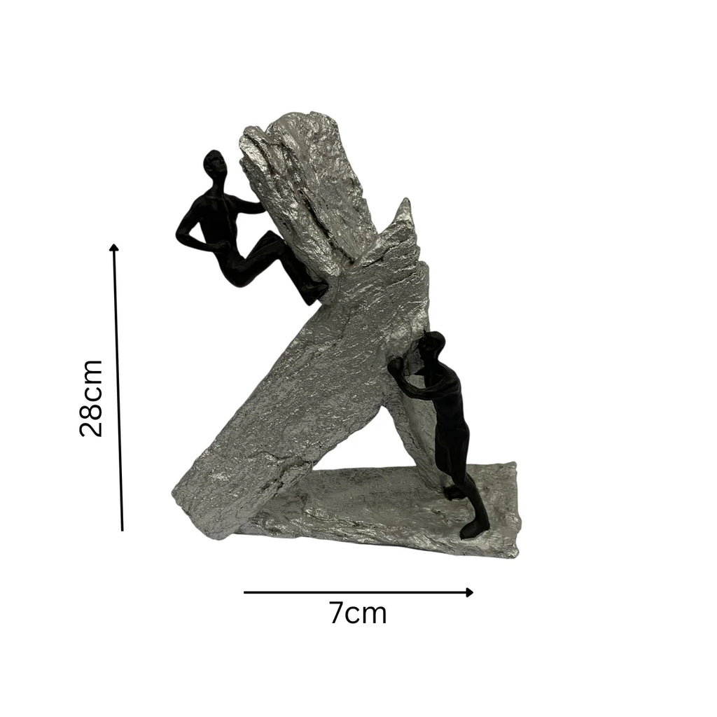 Dynamic Climbing Duo Abstract Sculpture
