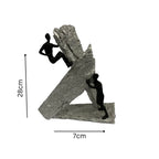 Dynamic Climbing Duo Abstract Sculpture