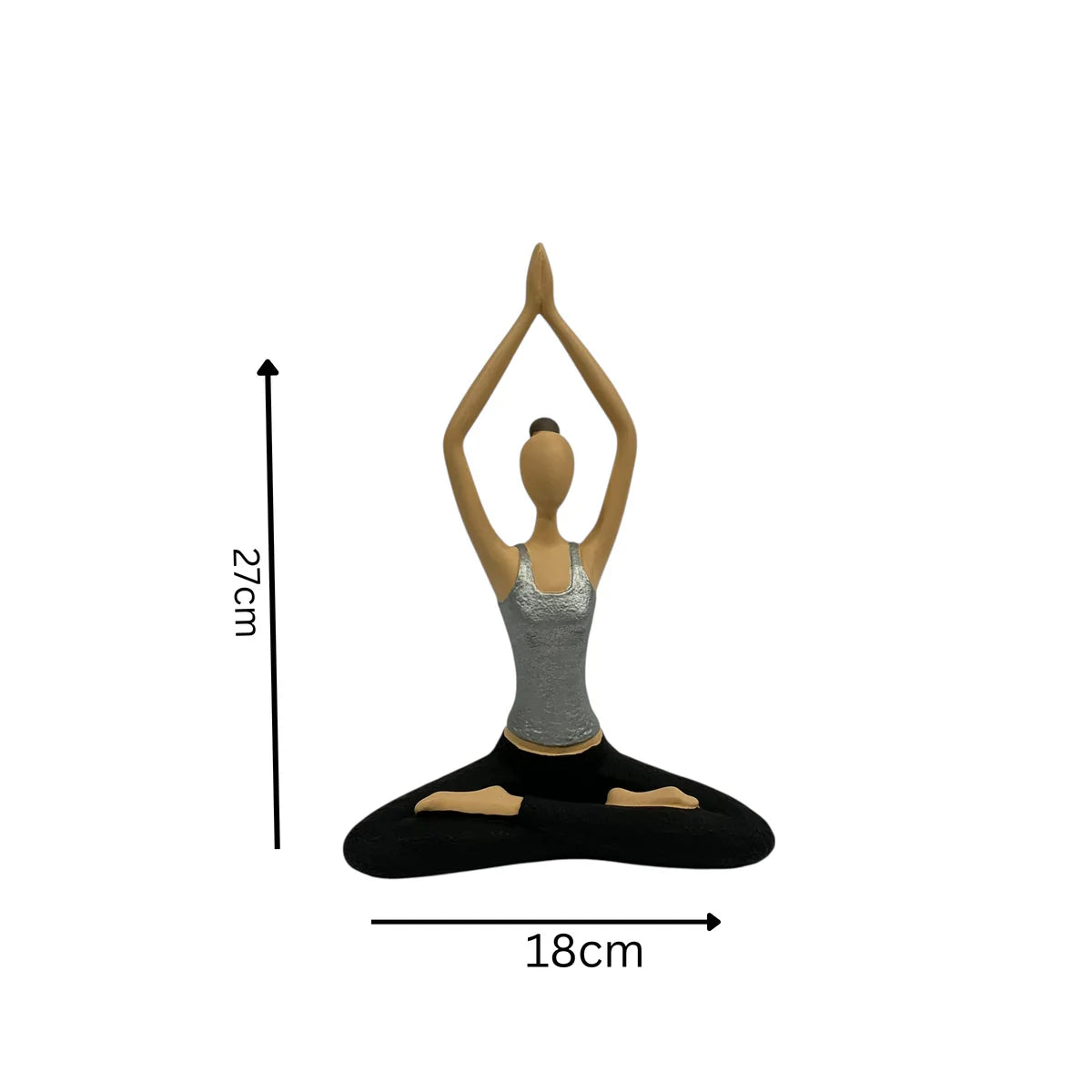 Serene Yoga Pose Decorative Sculpture