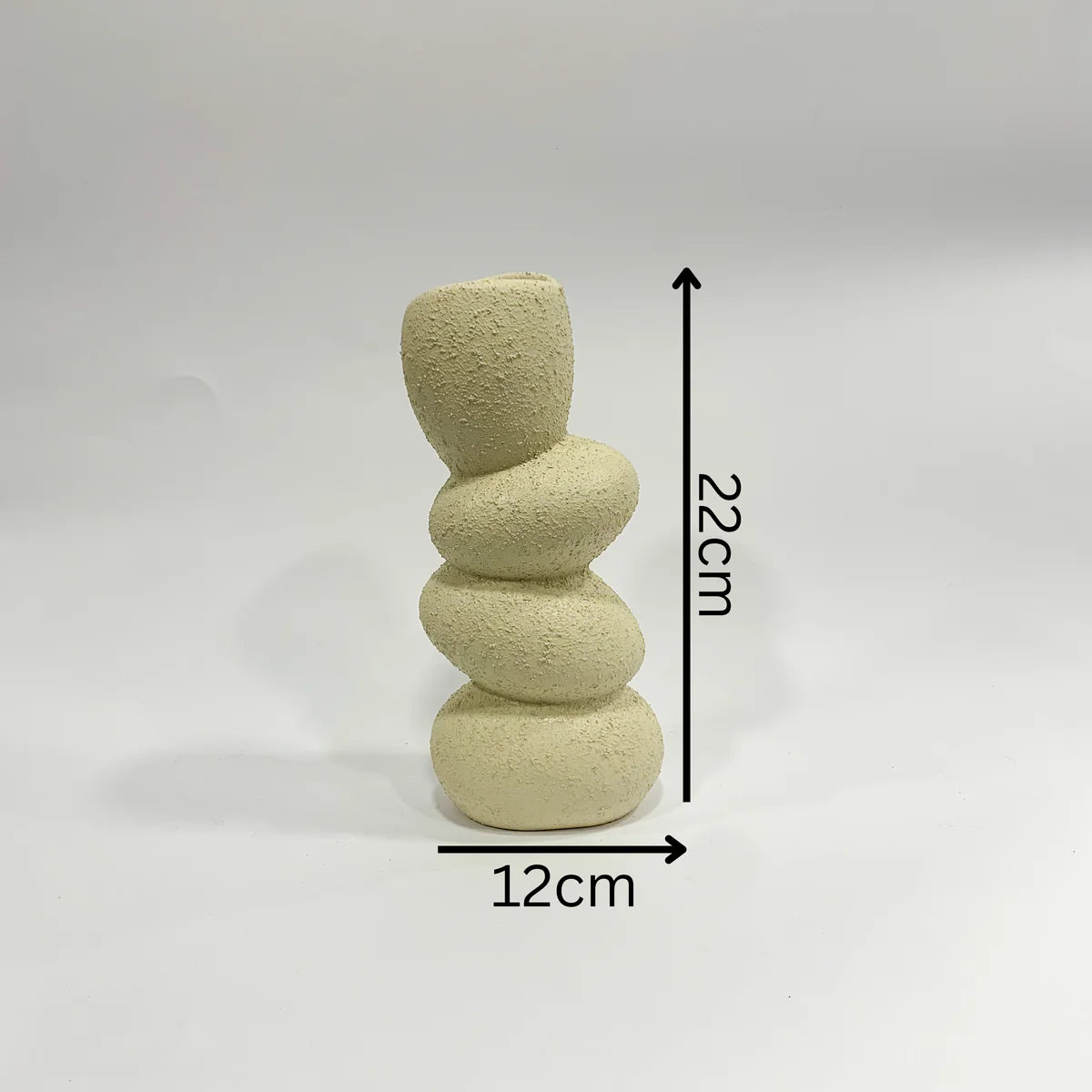 Contemporary Textured Triple Sphere Vase